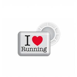 bib-304argent-magnetic-bib-holders-bibbits-i-love-running-silver-20x15-mm